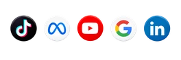 TikTok, Meta, YouTube, Google et LinkedIn